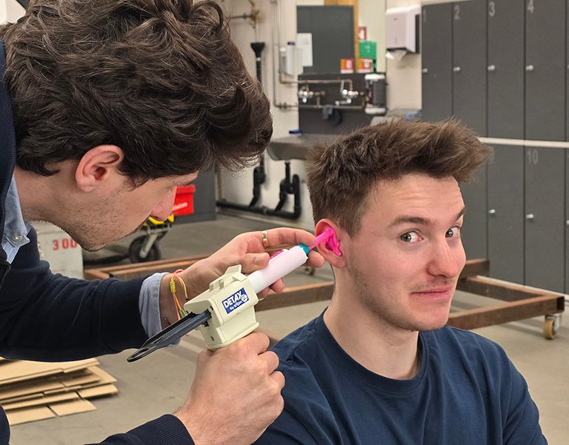 SwissSkills Champion 2025 Gilles Glauser receives customised hearing protection