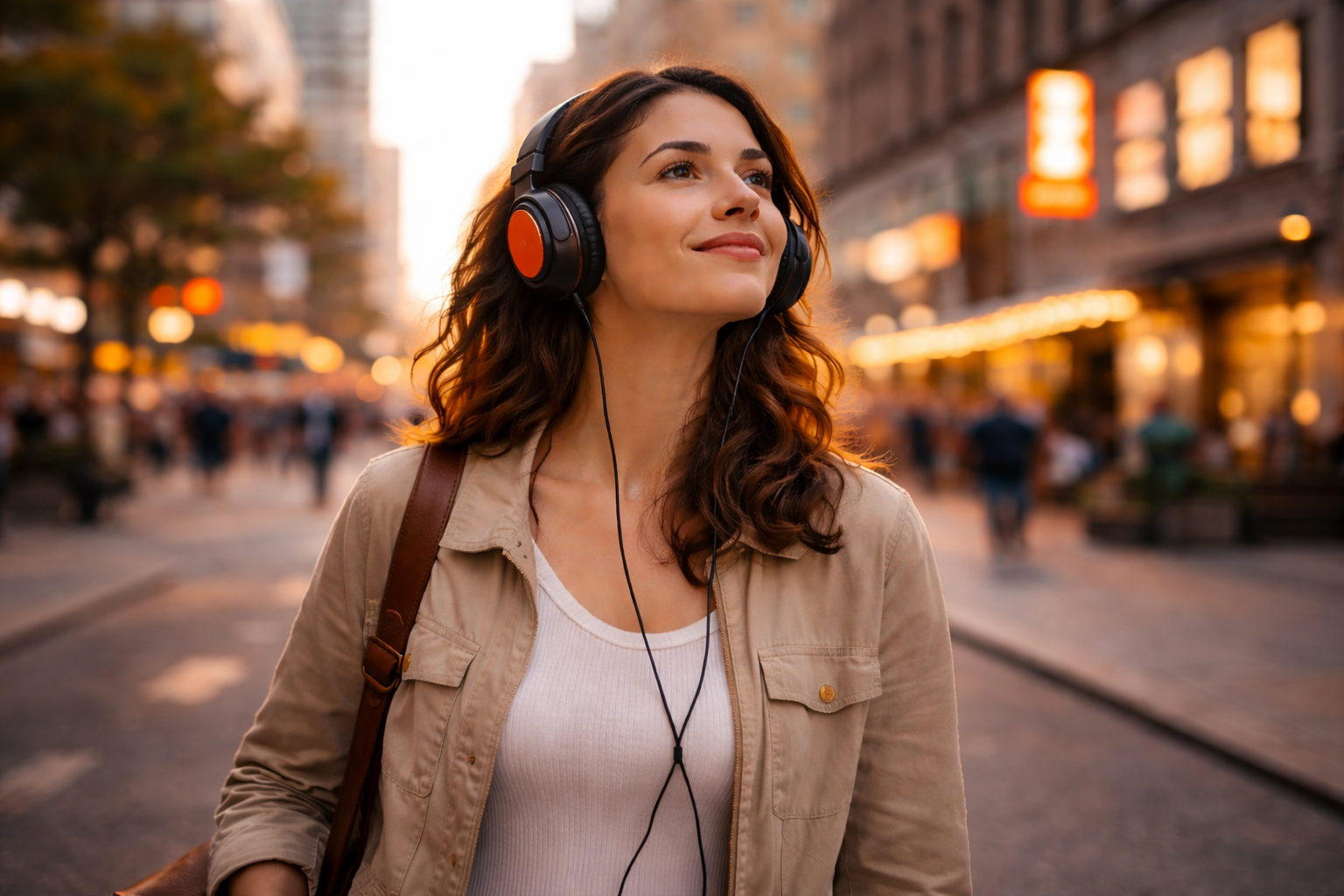Woman enjoying her music during the UNESCO Week of Sound.